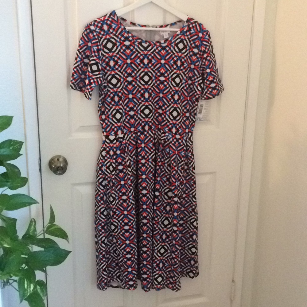 NWOT Psychedelic LulaRoe Amelia Dress!